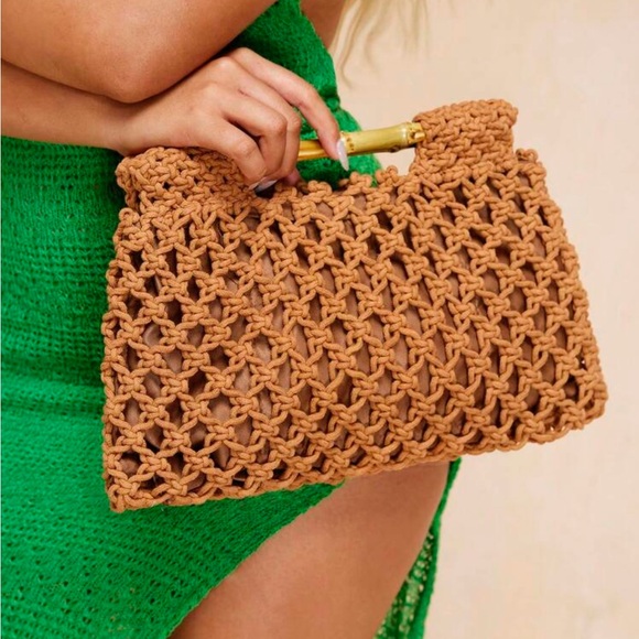 Handbags - Handcrafted Tan Woven Bag